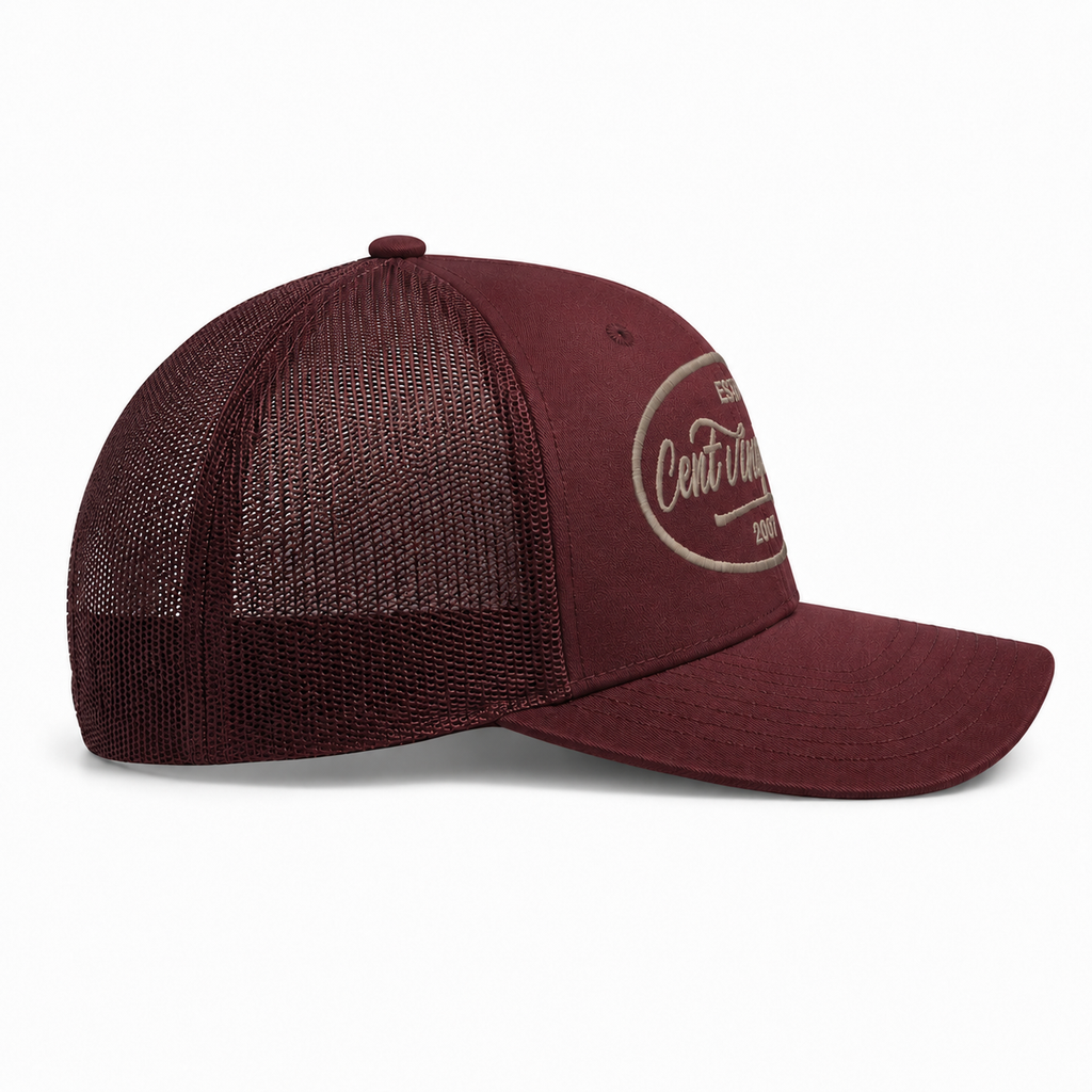 Casquette Trucker Signature VD Bordeaux — Brodée dans notre atelier à Béziers | Cent Vingt Trois