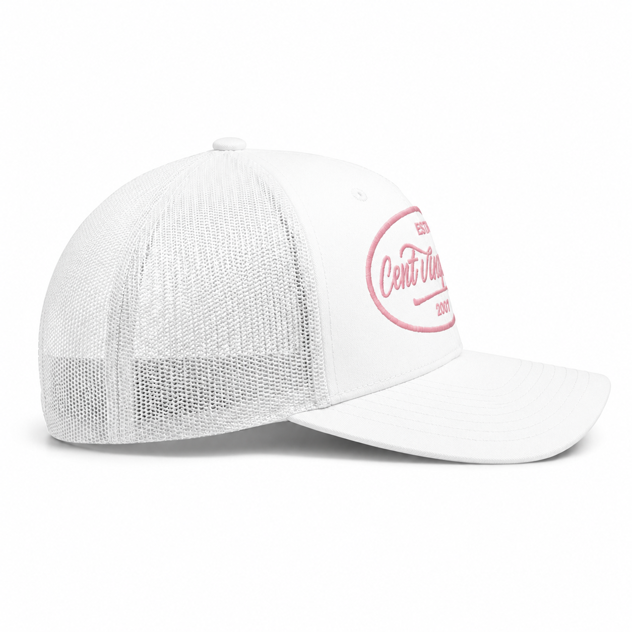 Casquette Trucker Signature VD Blanche — Brodée dans notre atelier à Béziers | Cent Vingt Trois