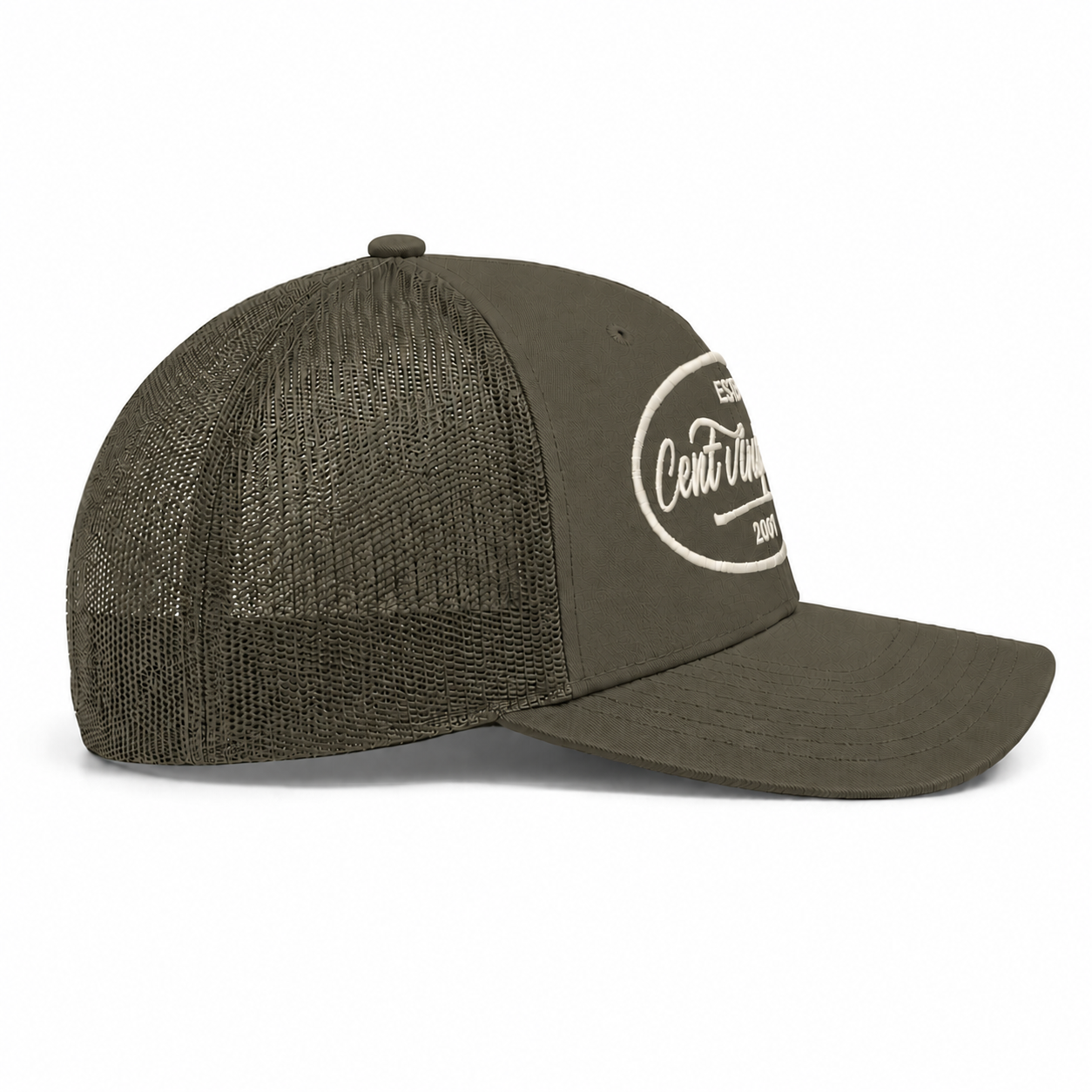 Casquette Trucker Signature VD Kaki — Brodée dans notre atelier à Béziers | Cent Vingt Trois