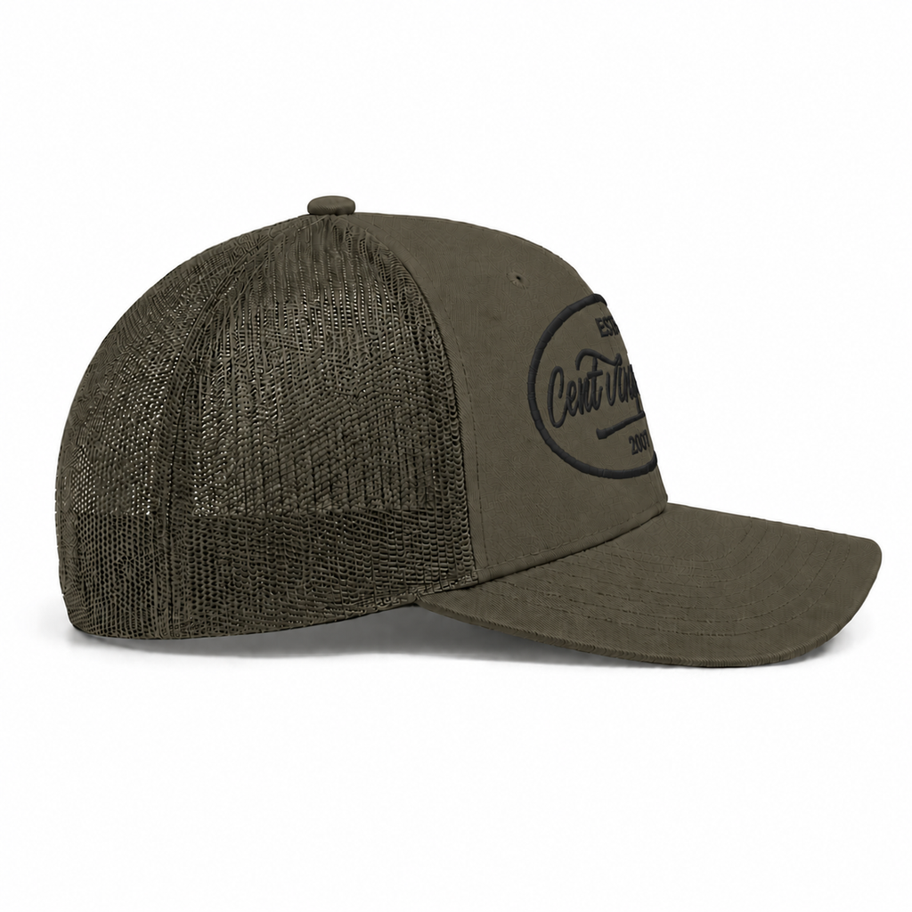 Casquette Trucker Signature VD Kaki — Brodée dans notre atelier à Béziers | Cent Vingt Trois
