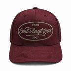 Casquette Trucker Signature VD Bordeaux & Sable — Brodée dans notre atelier à Béziers | Cent Vingt Trois