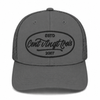 Casquette Trucker Signature VD Iron Grey & Noir — Brodée dans notre atelier à Béziers | Cent Vingt Trois