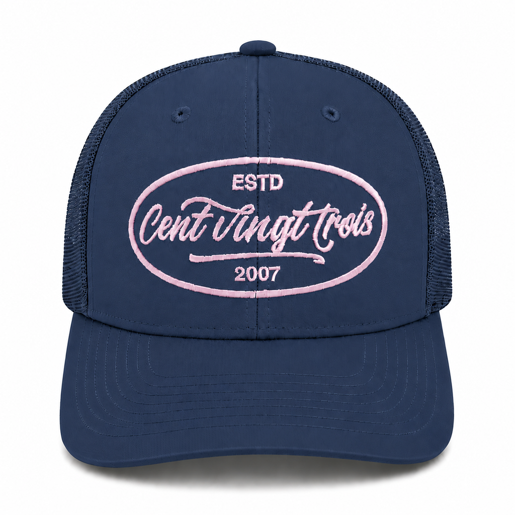 Casquette Trucker Signature VD Marine — Brodée dans notre atelier à Béziers | Cent Vingt Trois