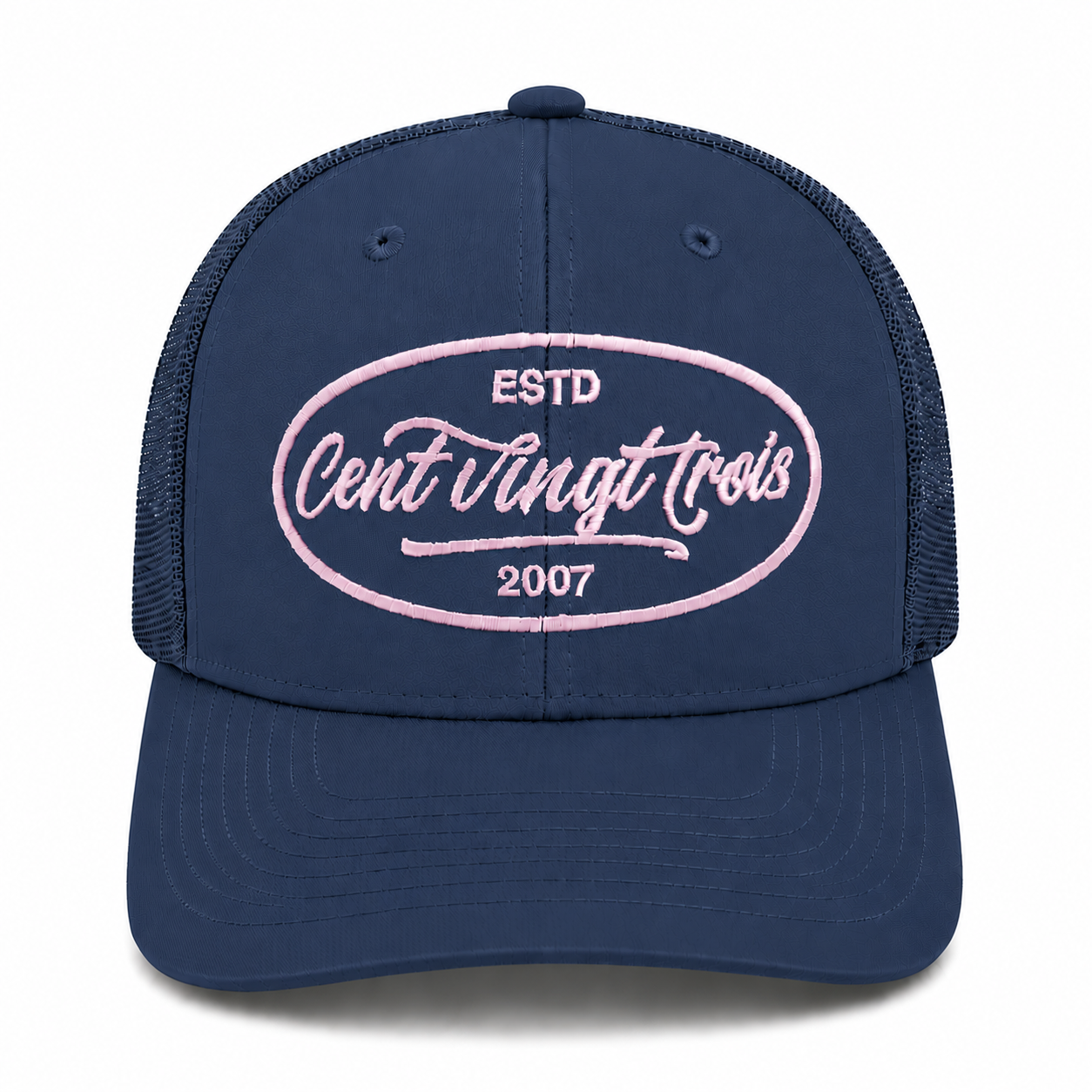 Casquette Trucker Signature VD Marine — Brodée dans notre atelier à Béziers | Cent Vingt Trois