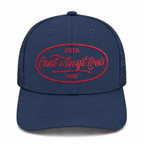 Casquette Trucker Signature VD Marine & Rouge — Brodée dans notre atelier à Béziers | Cent Vingt Trois