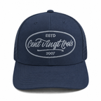 Casquette Trucker Signature VD Marine & Aquamarine — Brodée dans notre atelier à Béziers | Cent Vingt Trois