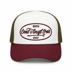 Casquette Trucker Signature VD Tricolore Kaki - Blanc - Bordeaux — Brodée dans notre atelier à Béziers | Cent Vingt Trois