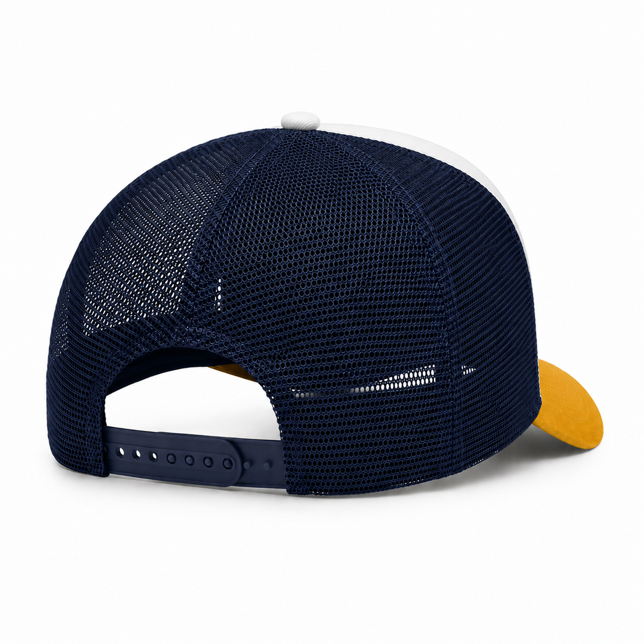 Casquette Trucker Signature VD Tricolore Marine- Blanc - Moutarde — Brodée dans notre atelier à Béziers | Cent Vingt Trois
