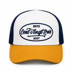 Casquette Trucker Signature VD Tricolore Marine- Blanc - Moutarde — Brodée dans notre atelier à Béziers | Cent Vingt Trois