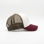 Casquette Trucker Légendaire Bordeaux & Kaki — Rugby streetwear | Cent Vingt Trois