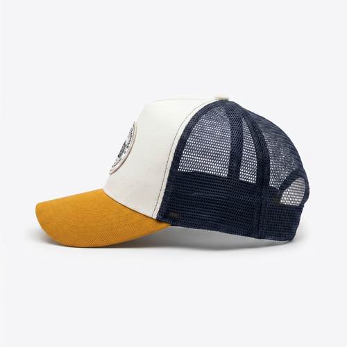 Casquette Retro Trucker - Légendaire - Snapback réglable - Curcuma & Marine