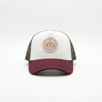 Casquette Trucker Légendaire Bordeaux & Kaki — Rugby streetwear | Cent Vingt Trois