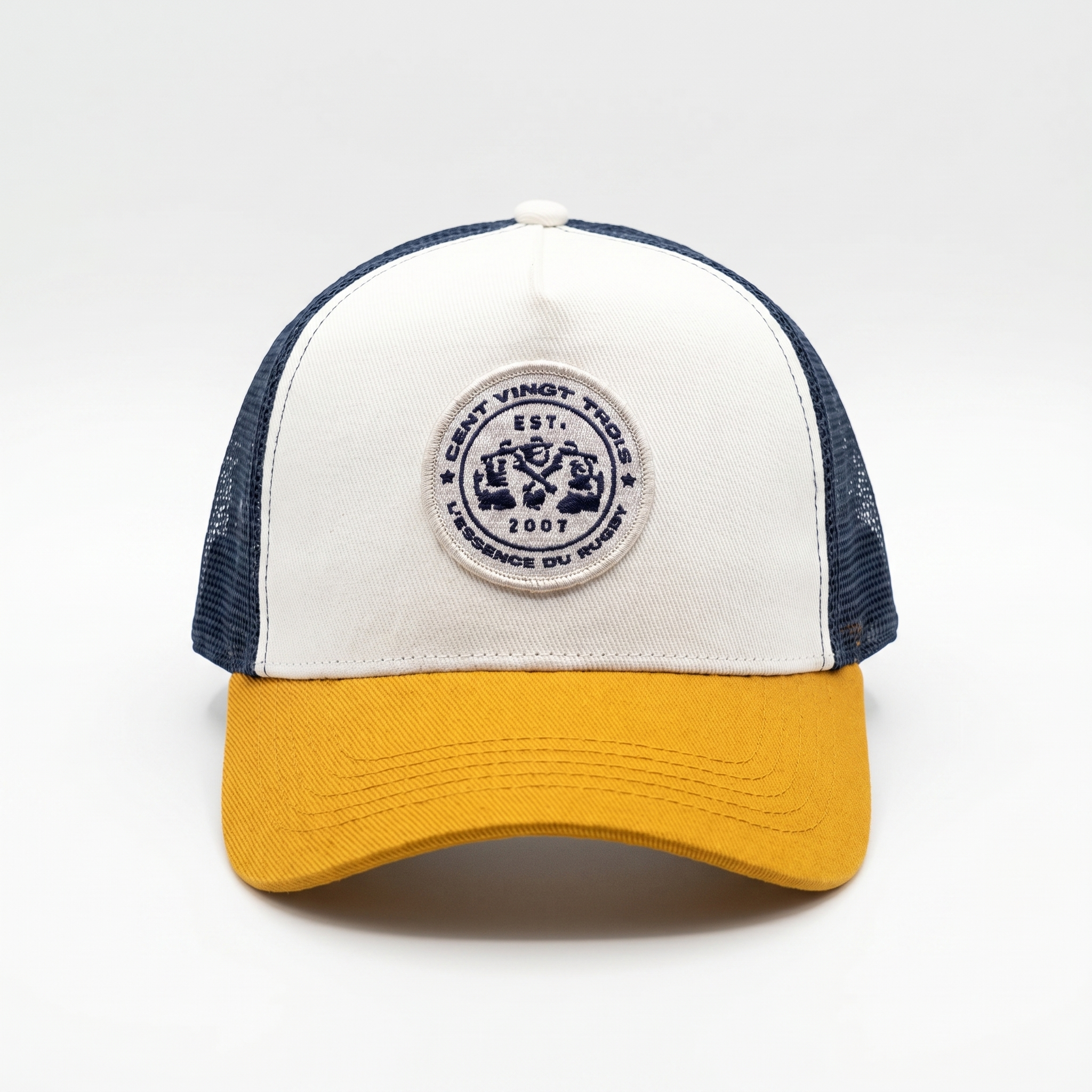 Casquette Retro Trucker - Légendaire - Snapback réglable - Curcuma & Marine