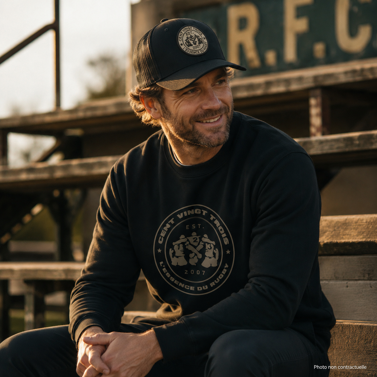 Casquette Trucker Légendaire Noir — L'intemporel du rugby streetwear | Cent Vingt Trois