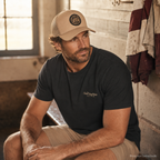 Casquette Trucker Légendaire Sable & Noir — Douceur et caractère | Cent Vingt Trois