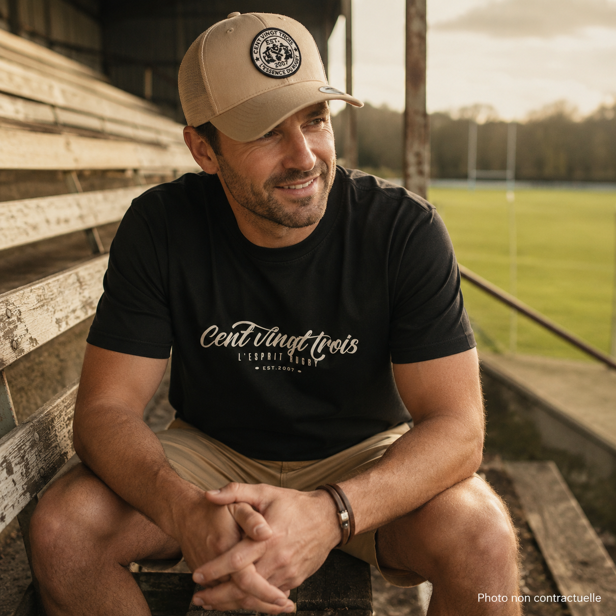 Casquette Trucker Filet Légendaire sable — La version estivale du rugby streetwear | Cent Vingt Trois