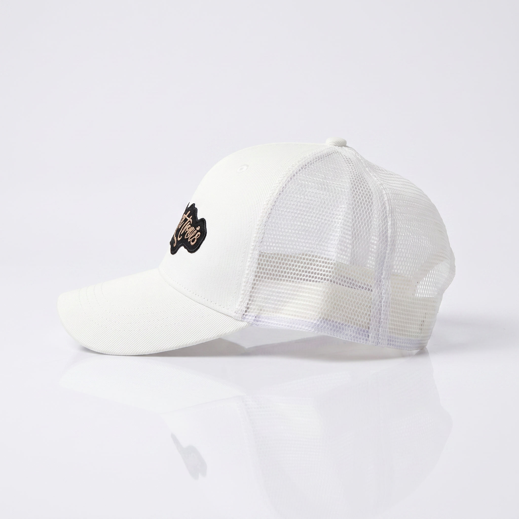 Casquette Retro Trucker - Signature - Snapback réglable - Ivoire & Noir