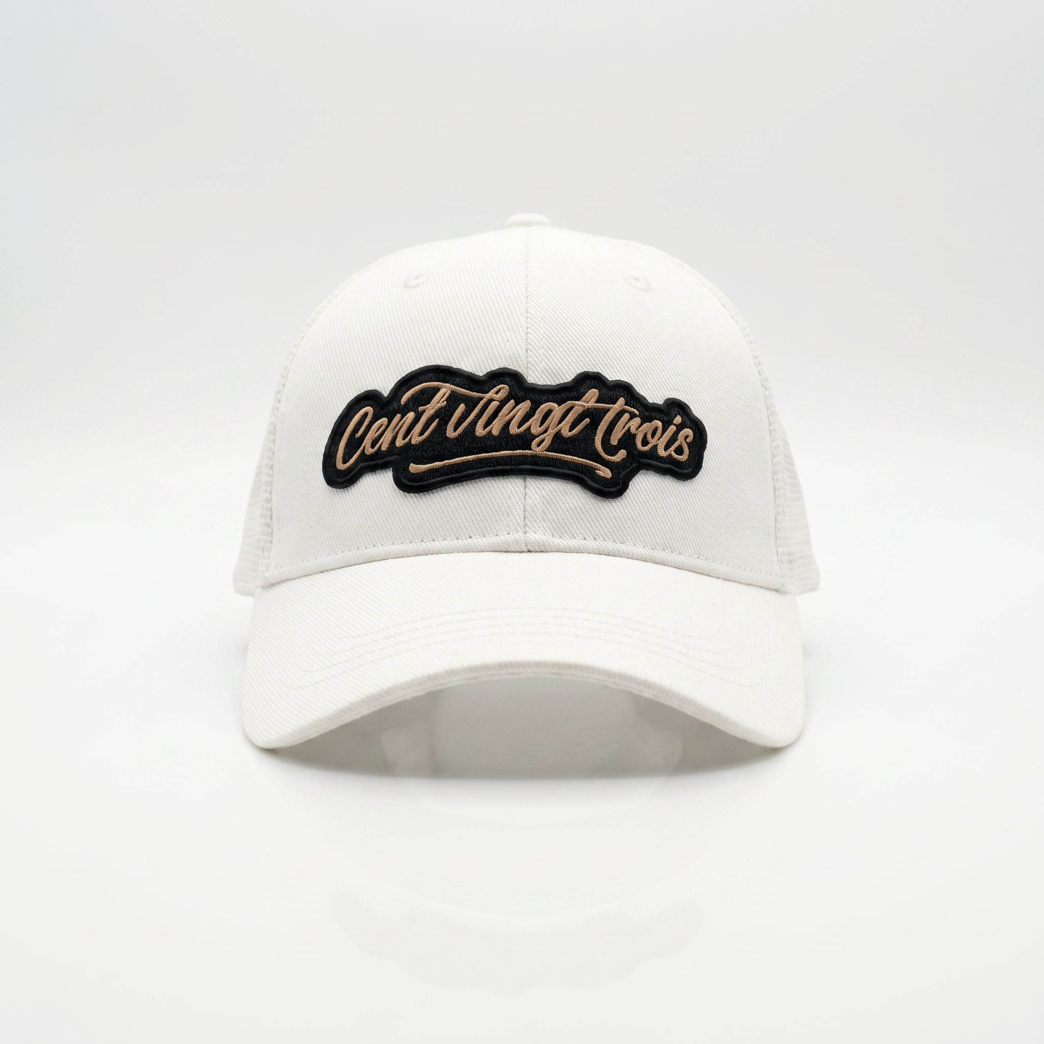 Casquette Retro Trucker - Signature - Snapback réglable - Ivoire & Noir