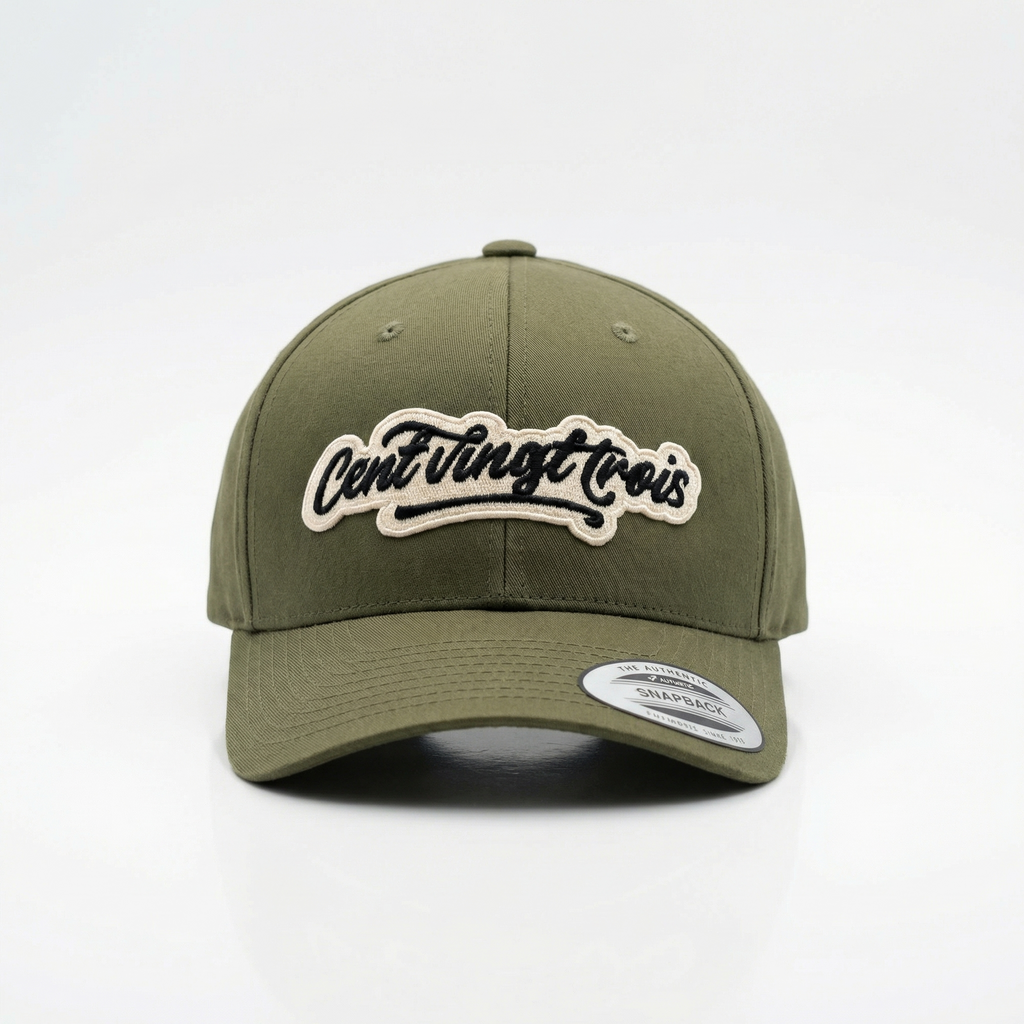 Casquette Snapback Signature Kaki — Le terrain en accessoire | Cent Vingt Trois