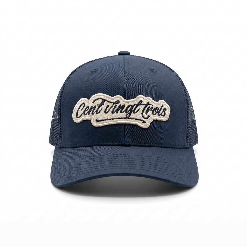 Casquette Trucker Signature Marine — La Signature dans sa version classique | Cent Vingt Trois