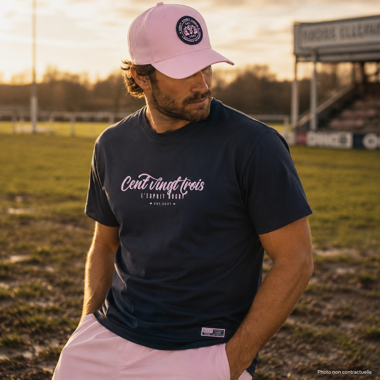 Casquette Snapback Légendaire Rose — Le rugby streetwear qui ose | Cent Vingt Trois