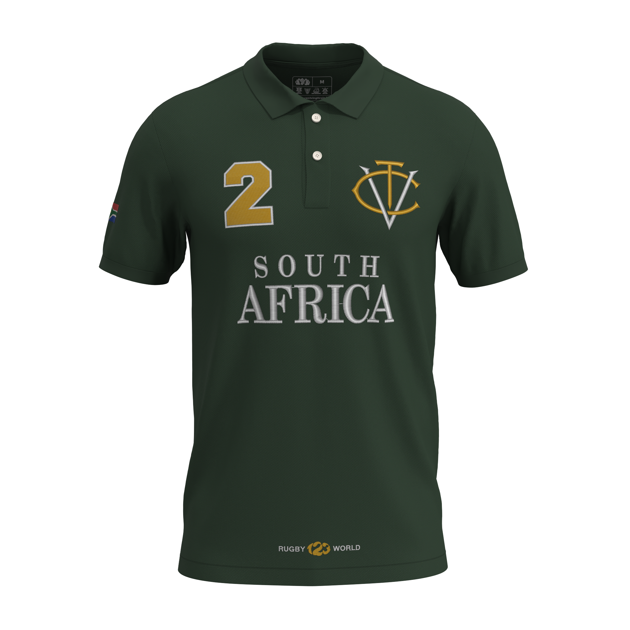 Polo Héritage NATION - SOUTH AFRICA - Brodé dans notre atelier à Béziers | Cent Vingt Trois