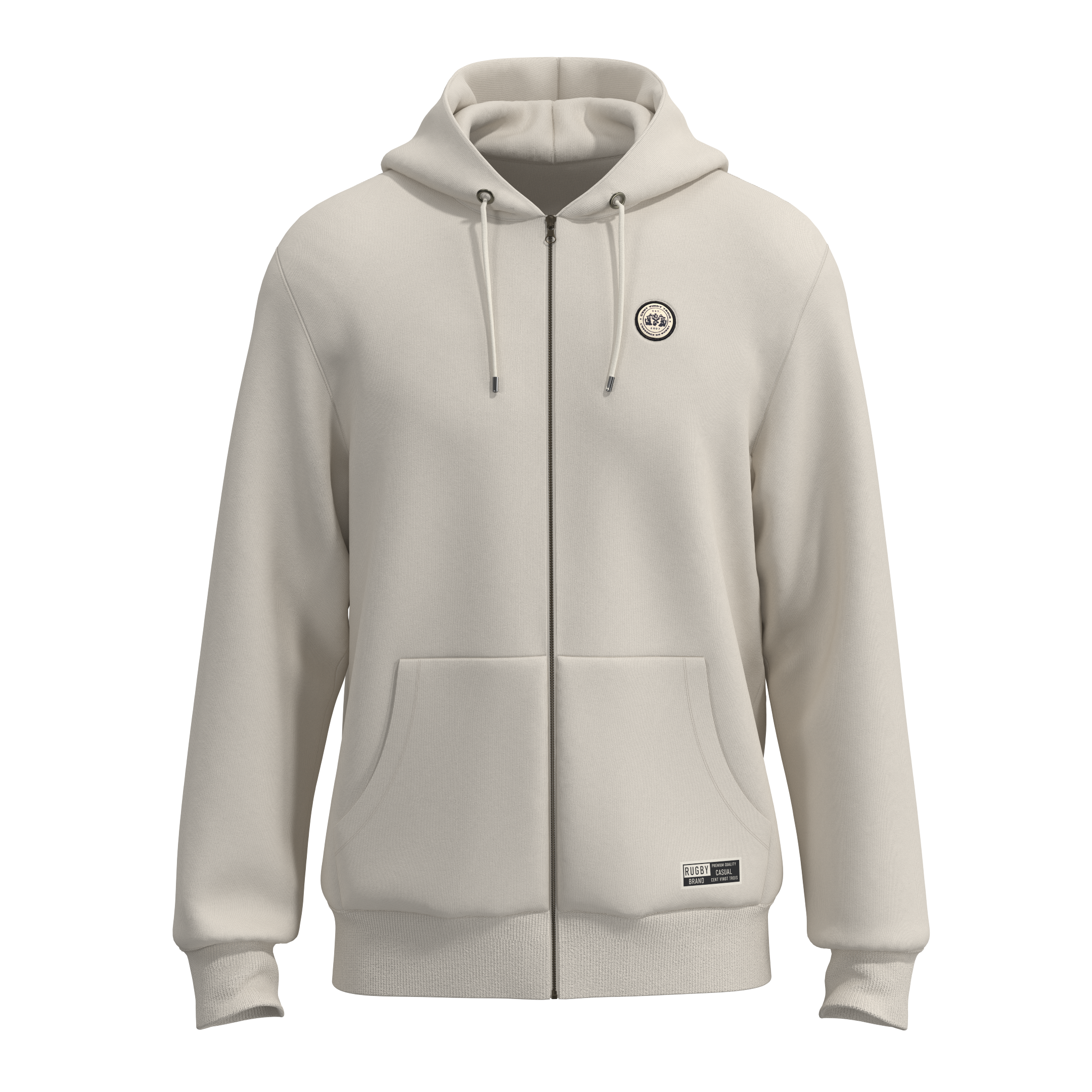 Sweat zippé à capuche streetwear "Linebreaker - Essentiel" – Coton biologique – Unisexe