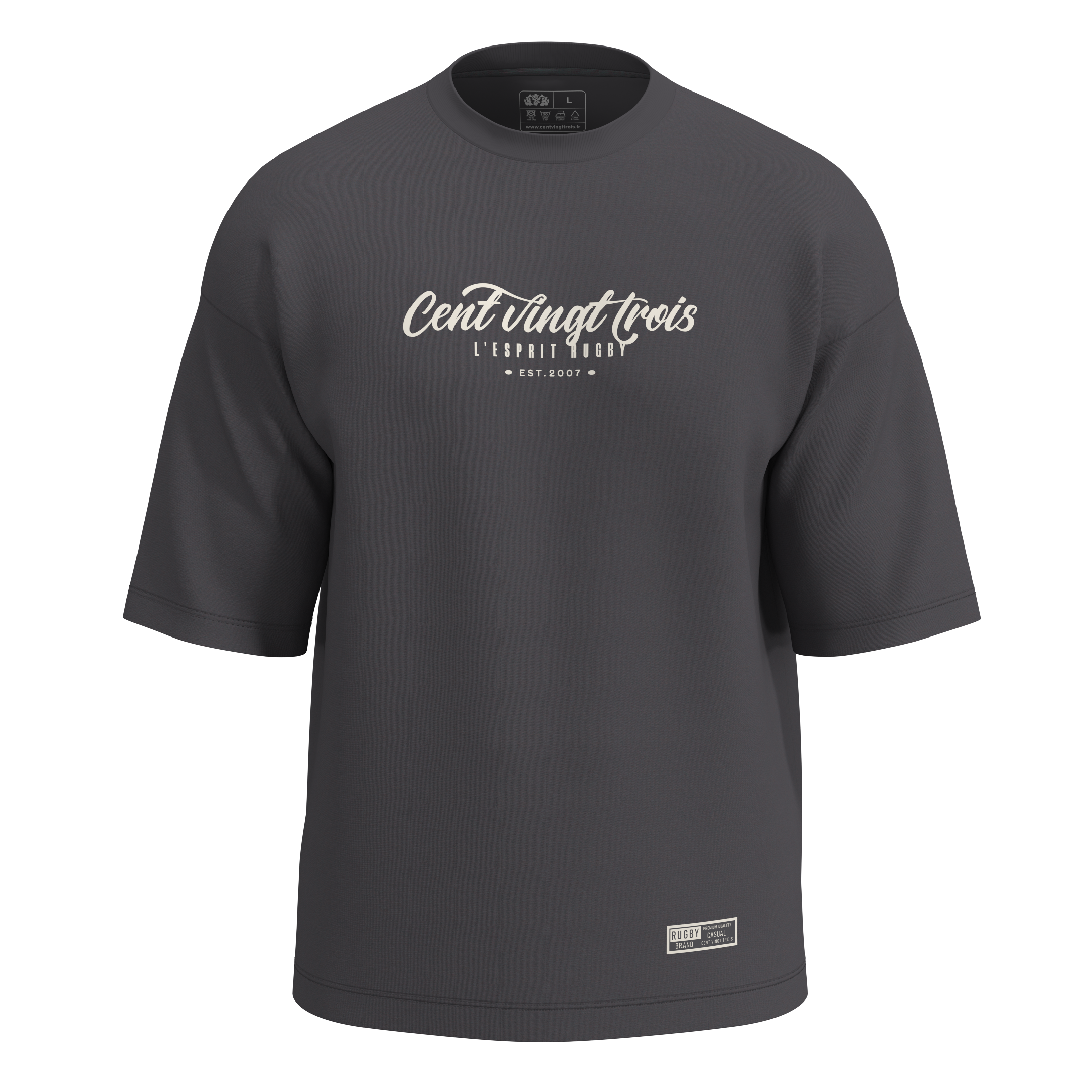 T-shirt oversize streetwear unisexe “Offload - Casual” – French Terry 300g – Coton biologique