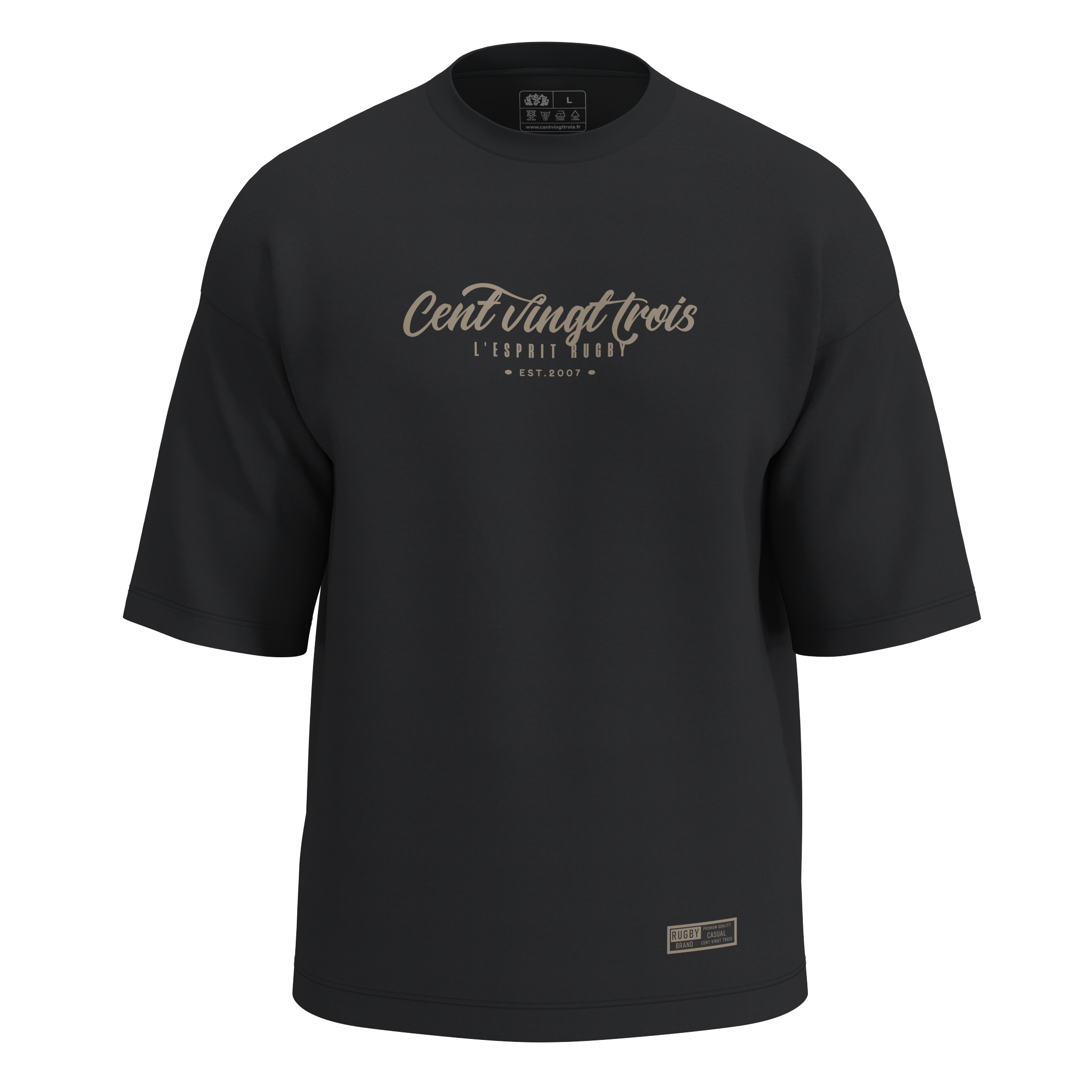 T-shirt oversize streetwear unisexe “Offload - Casual” – French Terry 300g – Coton biologique