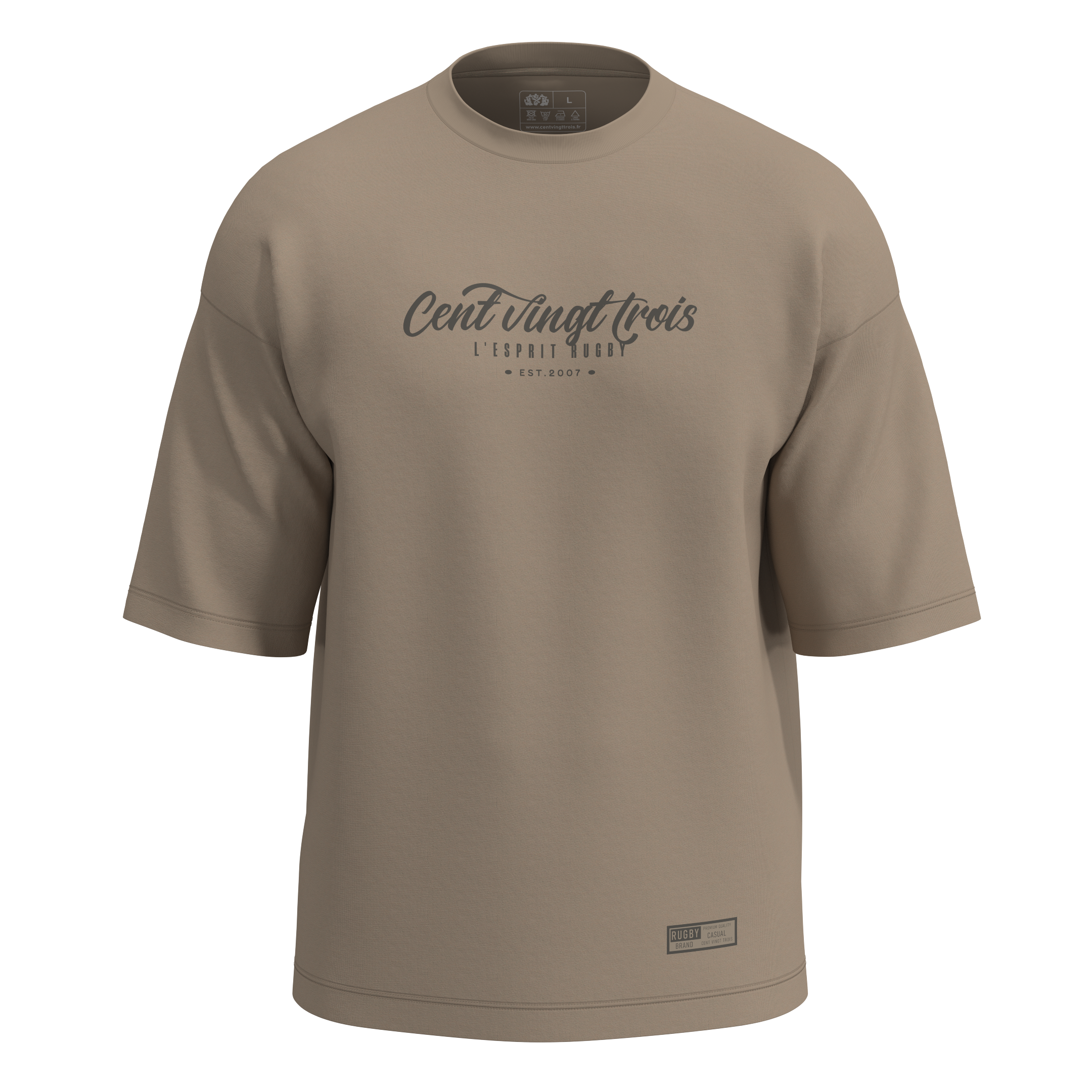 T-shirt oversize streetwear unisexe “Offload - Casual” – French Terry 300g – Coton biologique