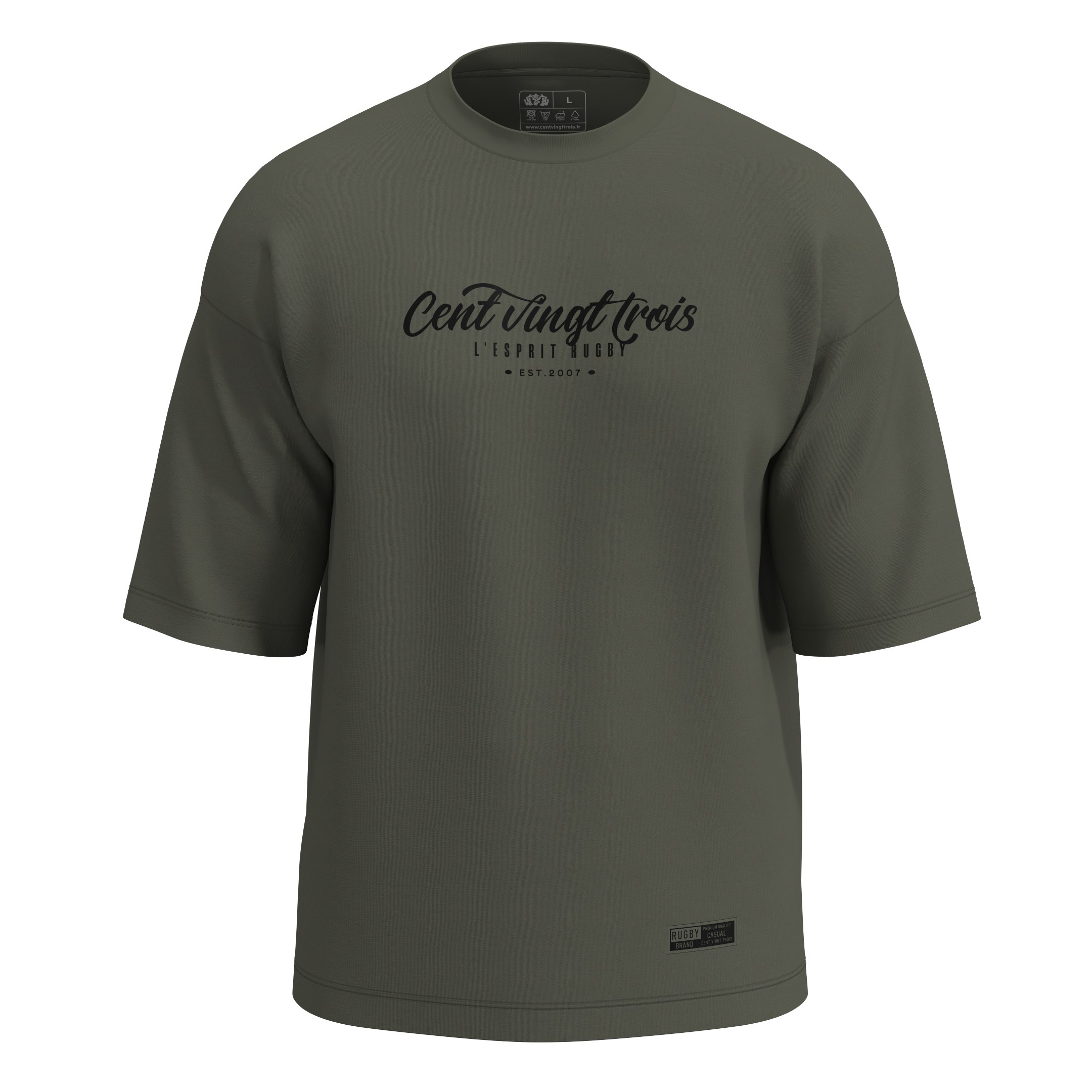 T-shirt oversize streetwear unisexe “Offload - Casual” – French Terry 300g – Coton biologique