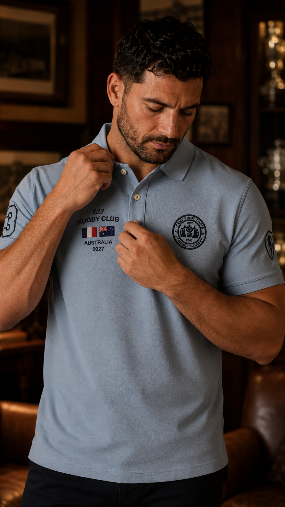Polo Héritage AUSTRALIA - Brodé dans notre atelier à Béziers | Cent Vingt Trois