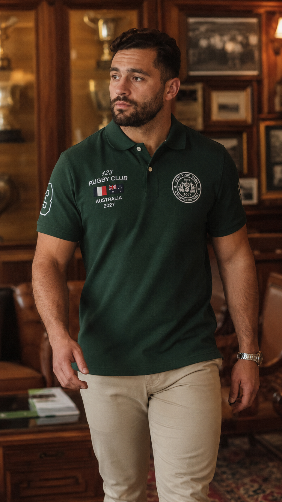 Polo Héritage AUSTRALIA - Brodé dans notre atelier à Béziers | Cent Vingt Trois